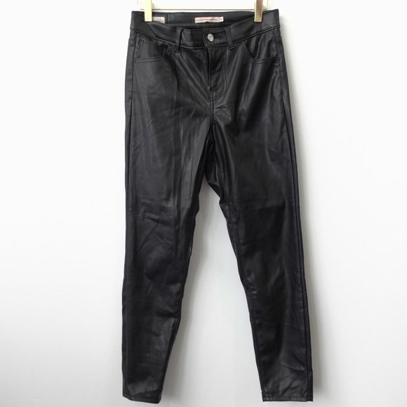 Levis Pants Women Size 26 Leather High Rise Super Skinny...